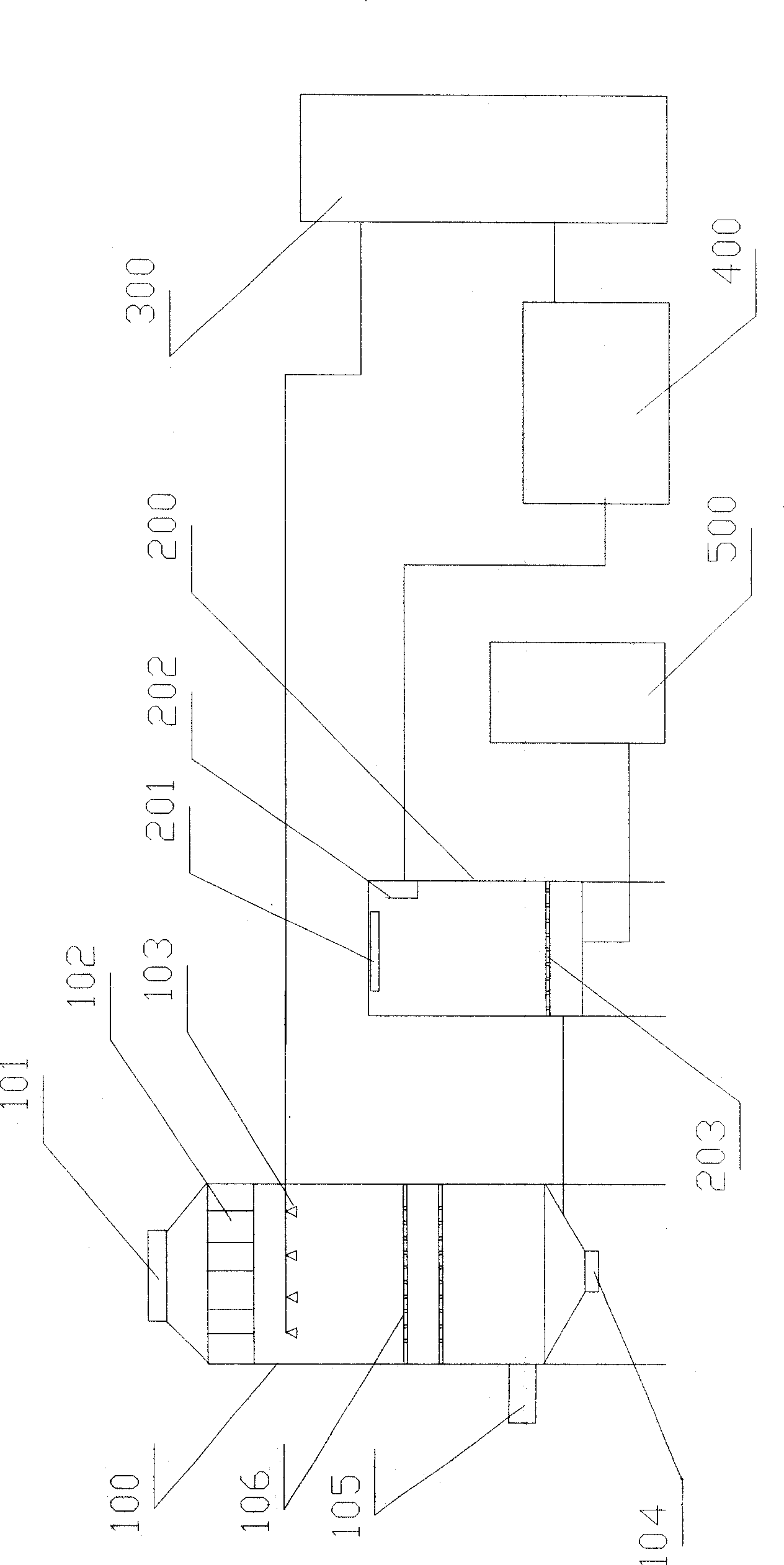 Device for treating volatile organic gaseous contamination