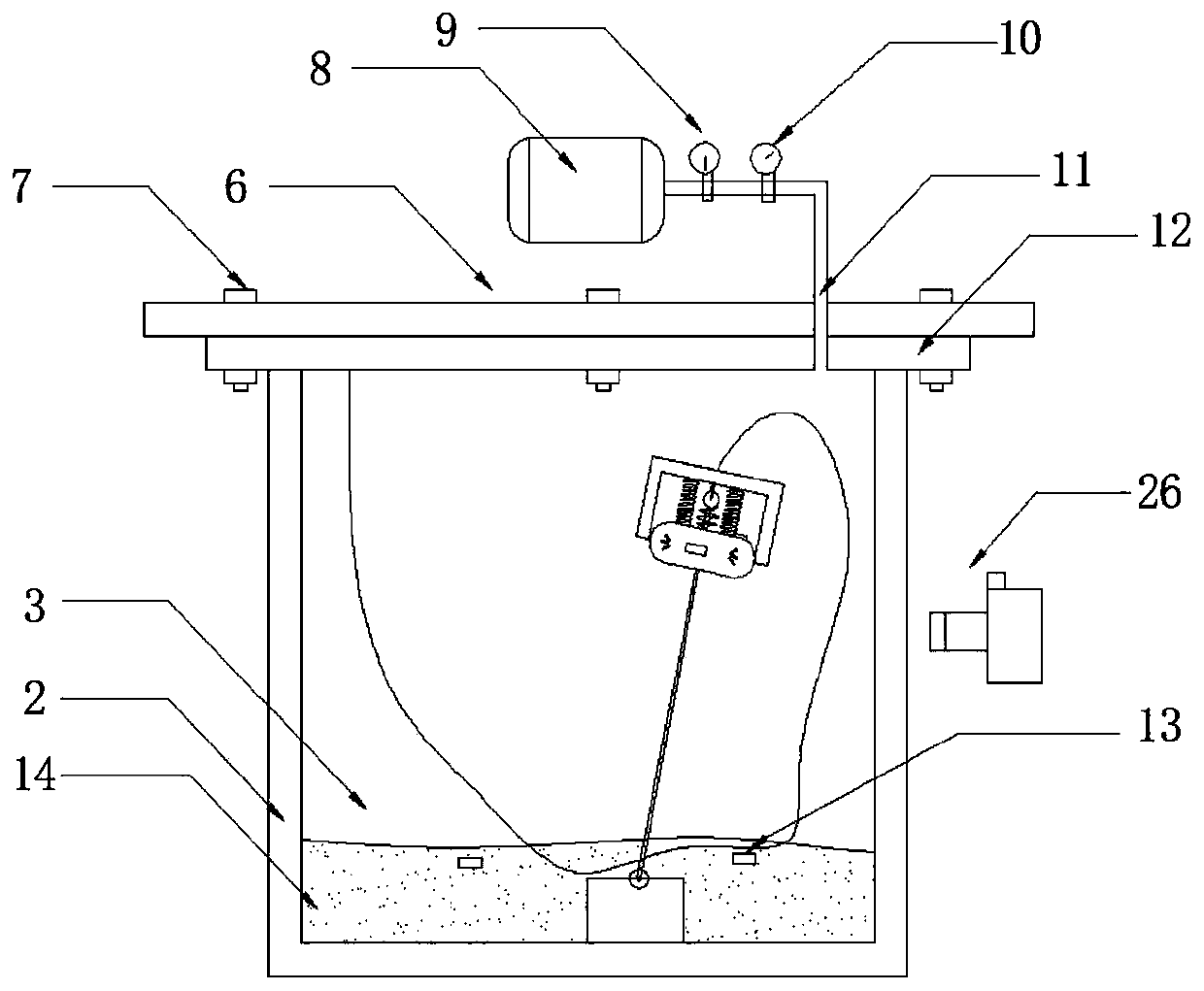 Dynamic collision test device for directional simulation of deep-sea mid-shell structure and seabed