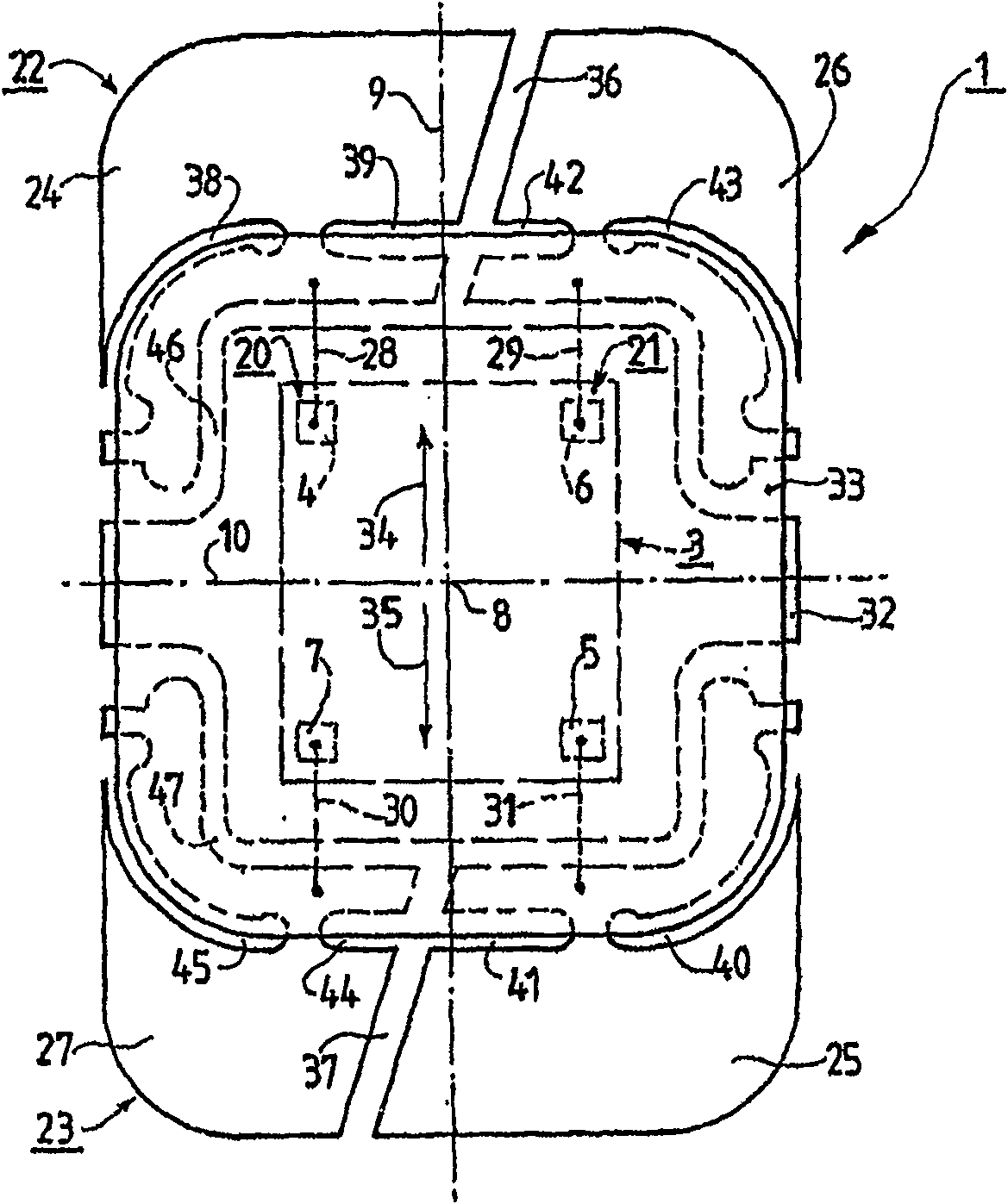 Module with chip connection contact, its data carrier and lead frame structure