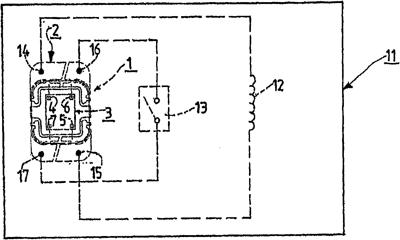 Module with chip connection contact, its data carrier and lead frame structure