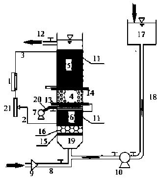 Device and method for treating naproxen waste water under low temperature environment