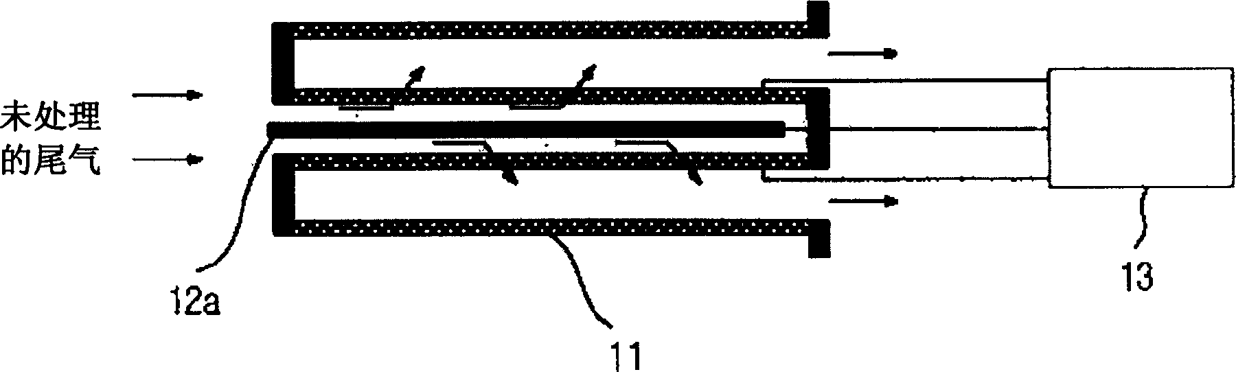 Apparatus for removing soot and NOx in exhaust gas from diesel engines