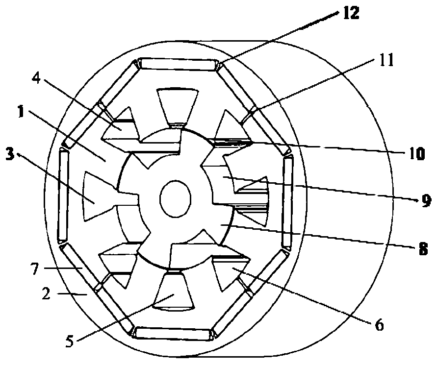 Low-cost high-power-density single-phase high-speed hybrid excitation permanent magnet motor and method