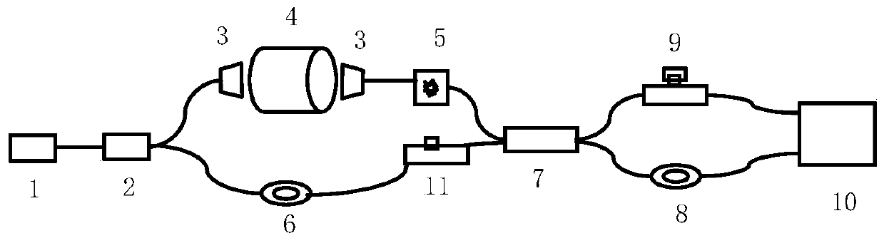 Heterodyne balance detection system and detection method applied to TDLAS direct absorption method with low SNR