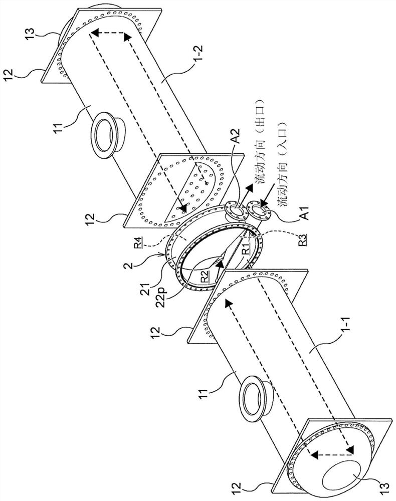 Connecting device for heat exchanger