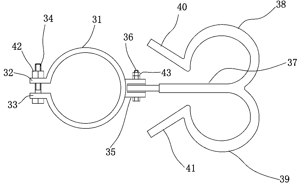 Auxiliary device for installing and disassembling grounding wires on insulating rods