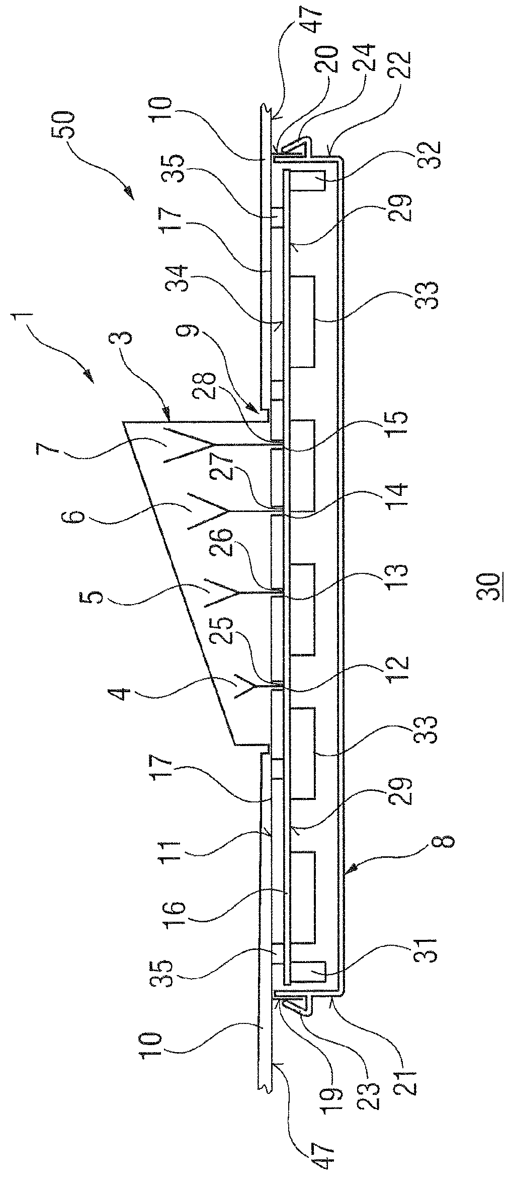 Antenna module having a transmitting and receiving antenna element