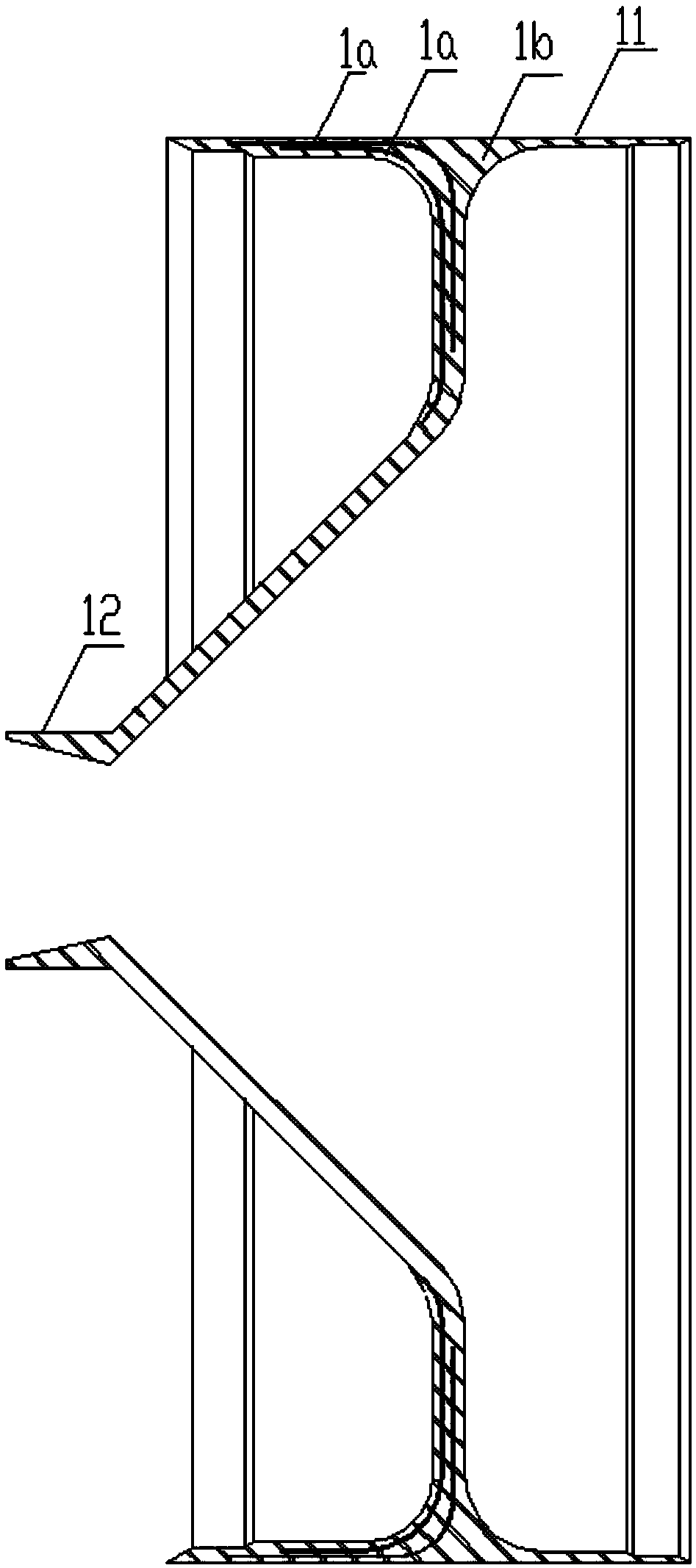 Integrated dual-pulse solid engine soft interlayer