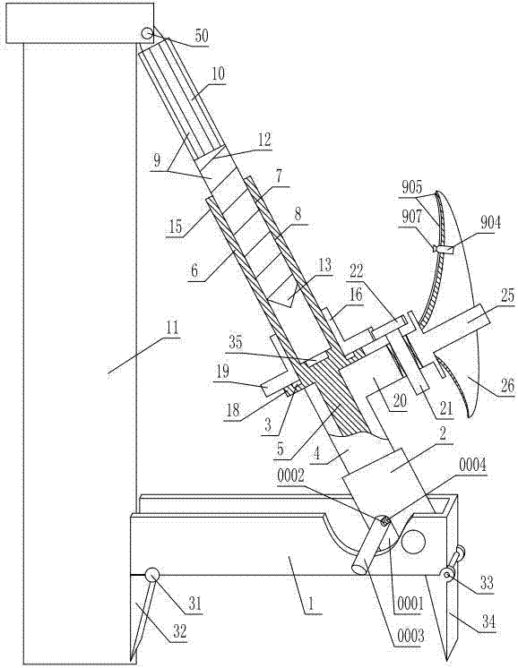 Portable telegraph-pole centering device special for rural area electricity overhauling