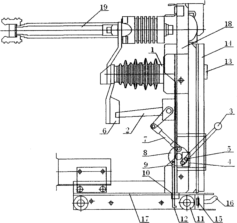 Electric inspection grounding handcart for upper incoming line