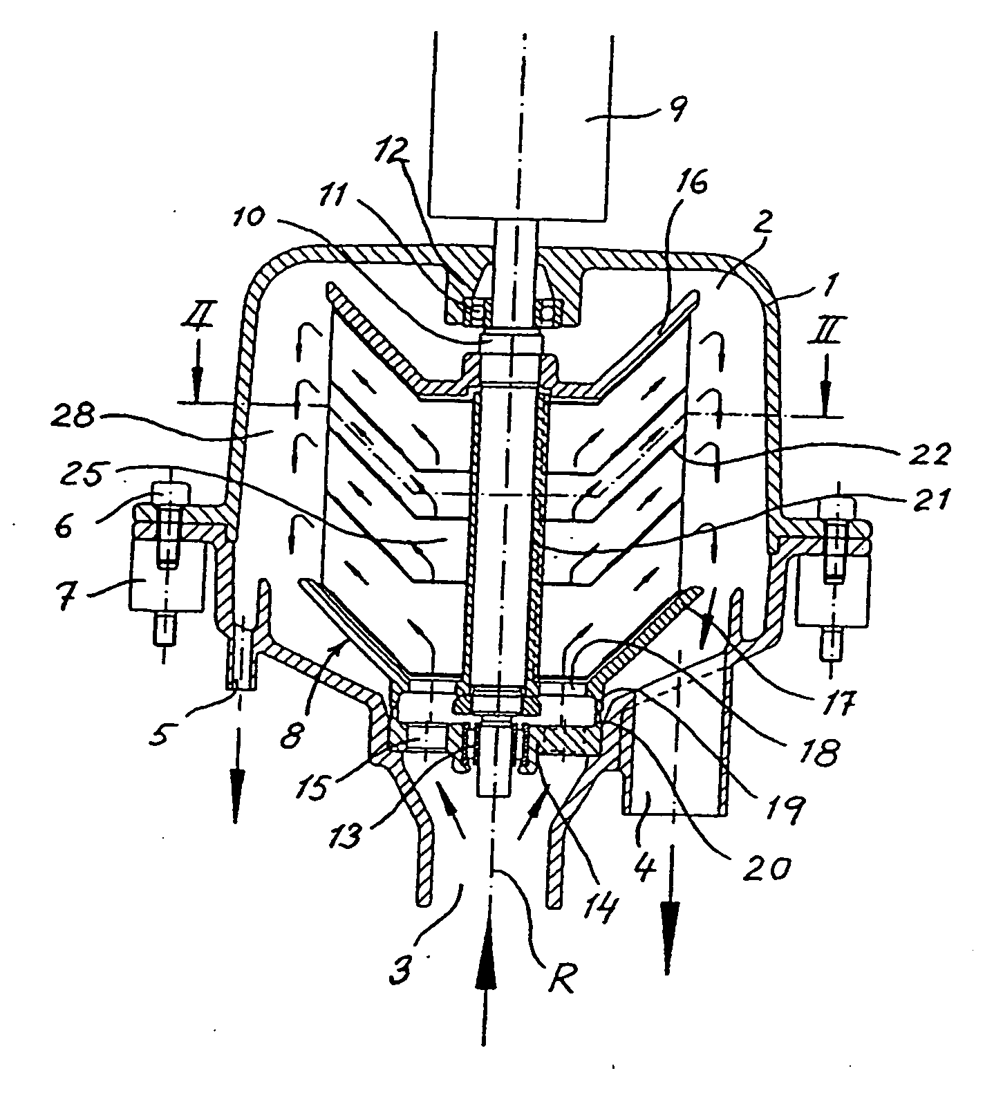 Method and a device for cleaning of crankcase gas