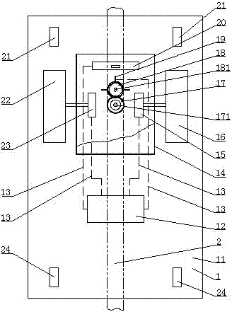 AGV trackless trolley drive wheel automatic correction device