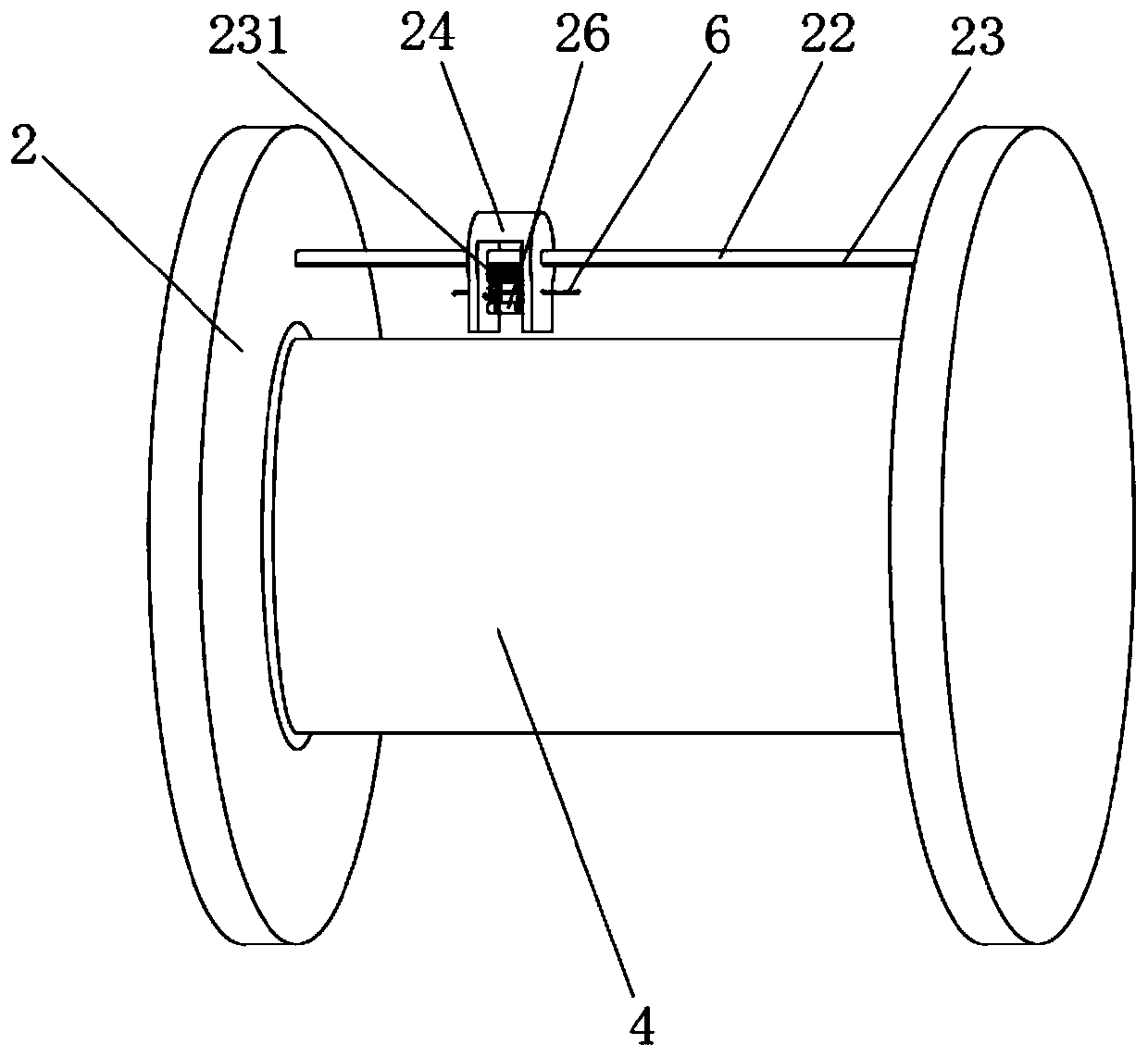 Device for mounting, releasing and recovering umbilical cable of underwater robot