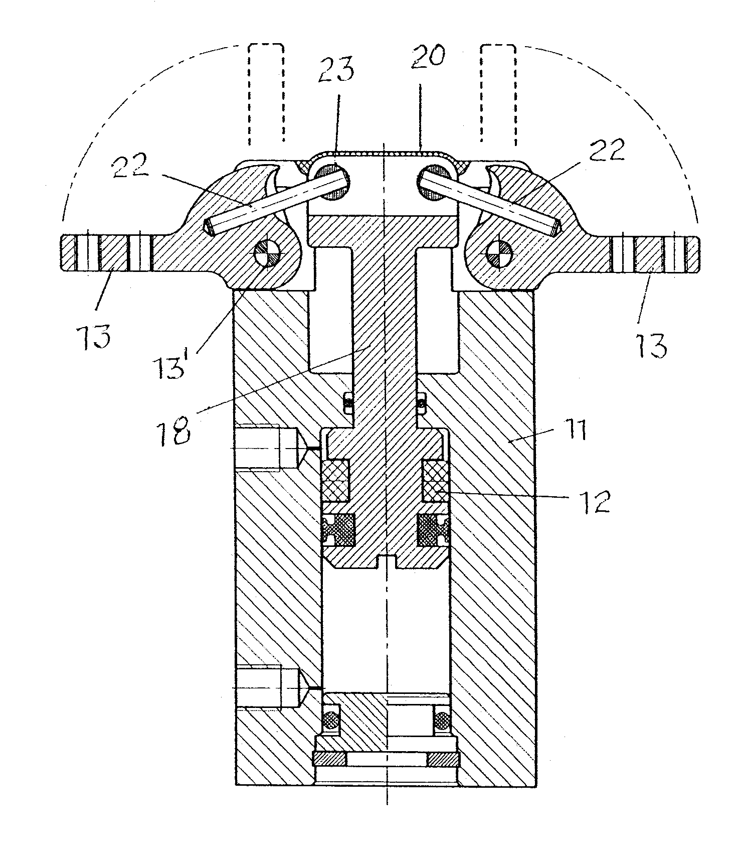 Angular pneumatic gripper