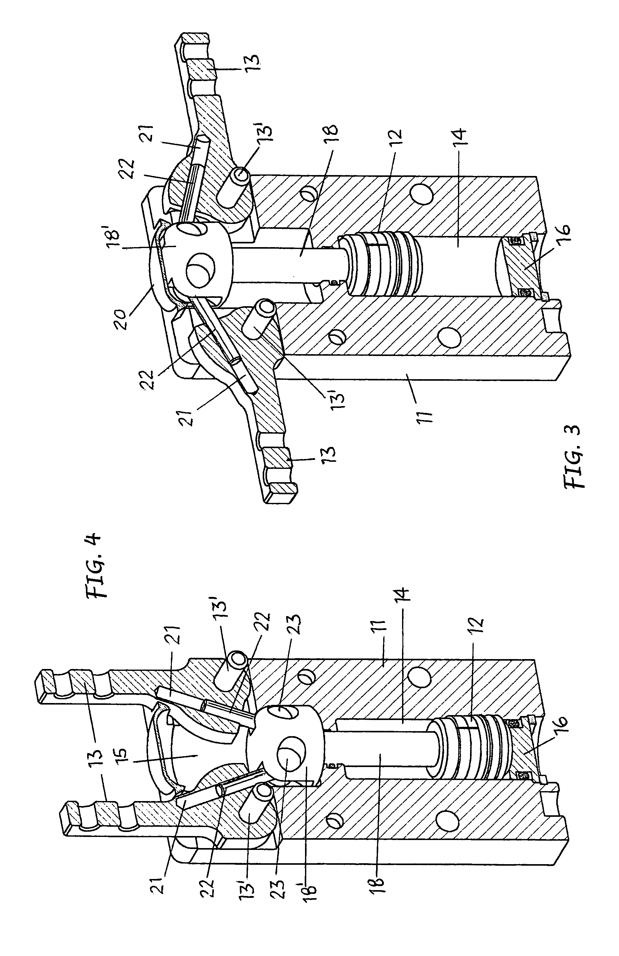 Angular pneumatic gripper