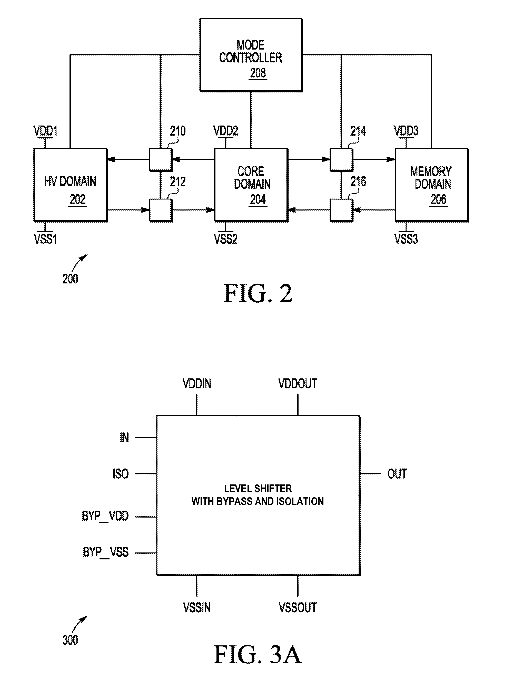 Multiple function power domain level shifter