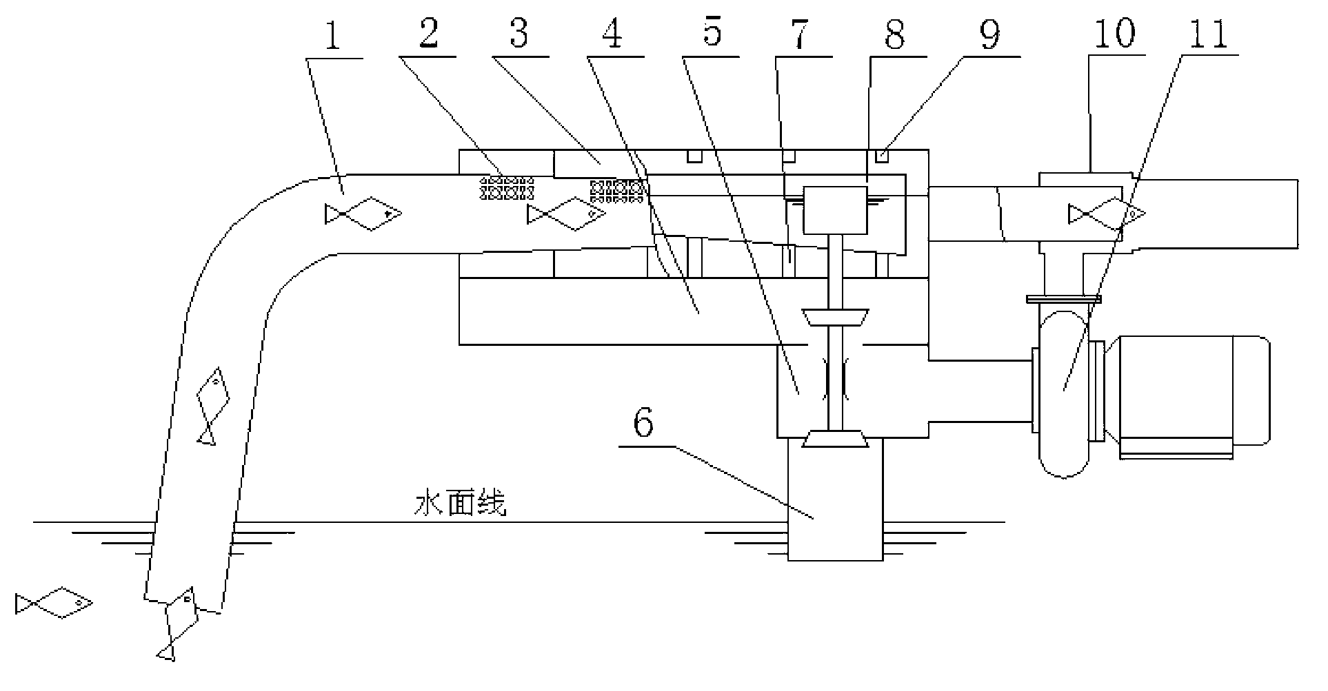 Combined type jet flow fish pump with automatic control system