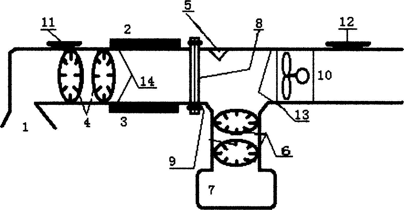 Ionization magnetic deflection composite purifier for cooking fume