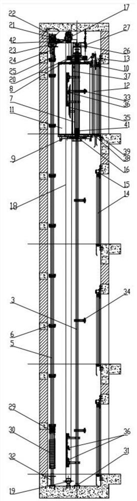 Steel belt traction household elevator with ultra-shallow bottom pit and short top layer