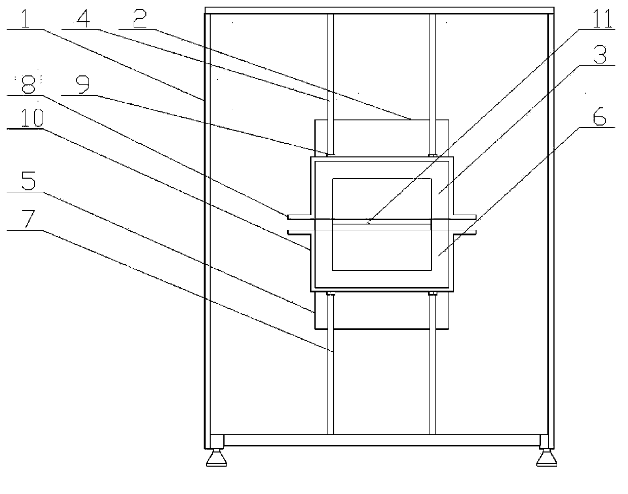 Sintering area device of solar cell sintering furnace