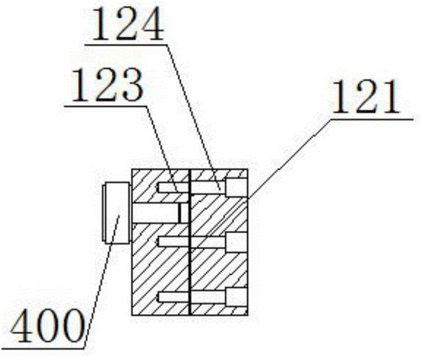 Power failure locking device with loading beam for fatigue testing machine