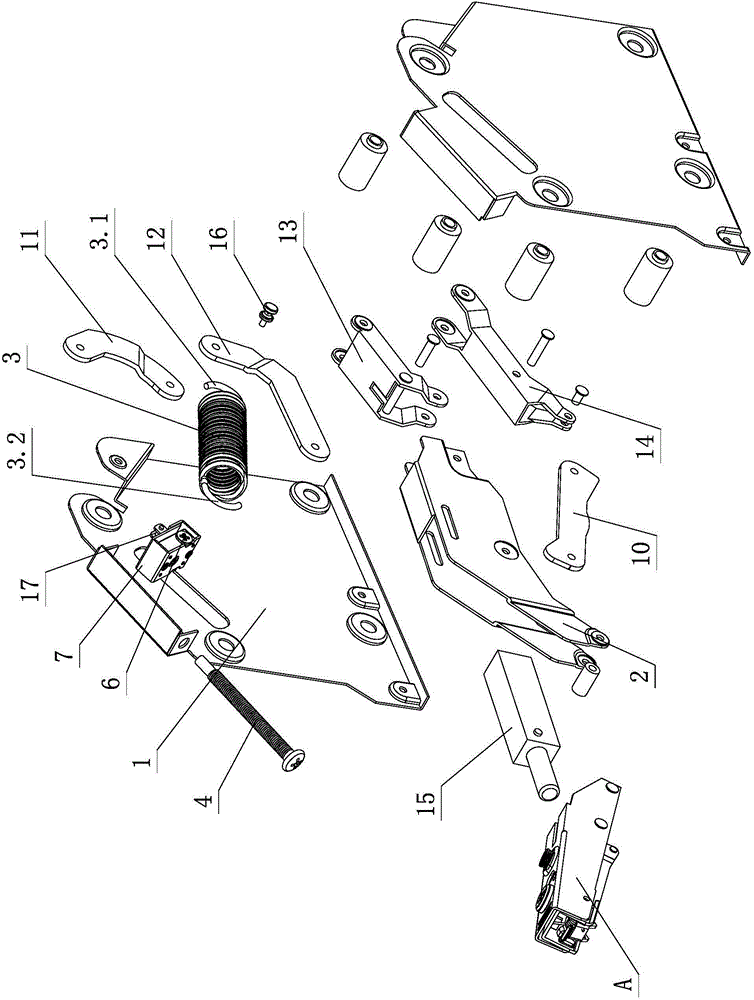 Elastic force manipulating structure of tilt-up door of furniture