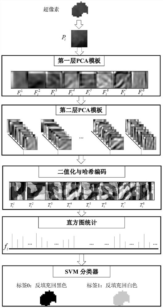 Automatic segmentation method based on pcanet deep learning model