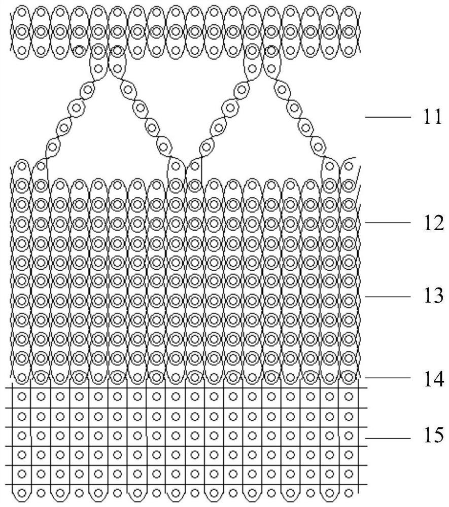 Variable-density three-dimensional fabric and weaving method thereof