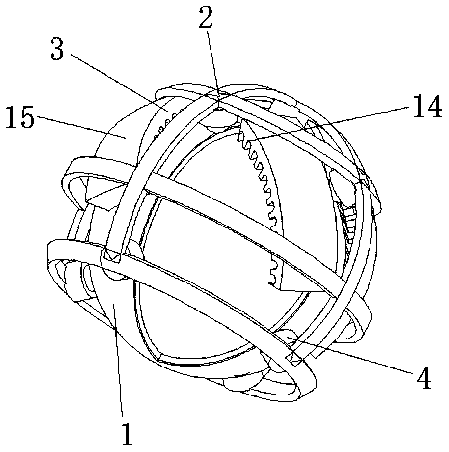 Spherical induction motor without output shaft