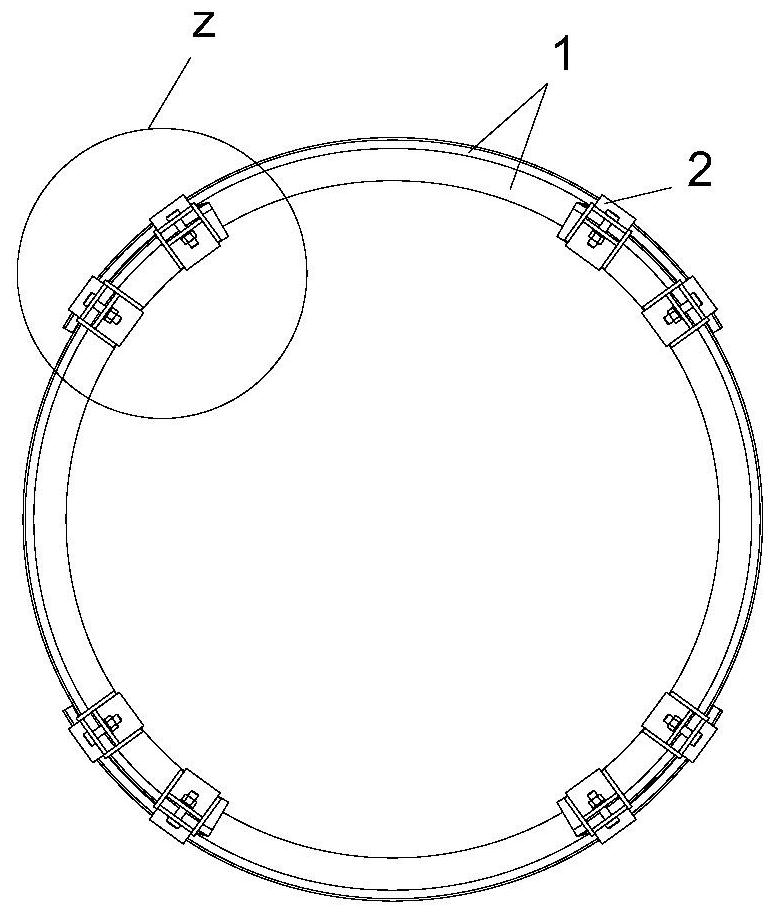 Collar of retractable arches and retractable arches