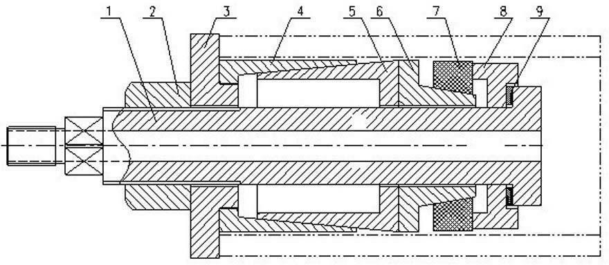 Self-tightening sealing pressure test tool for high-pressure steel tube