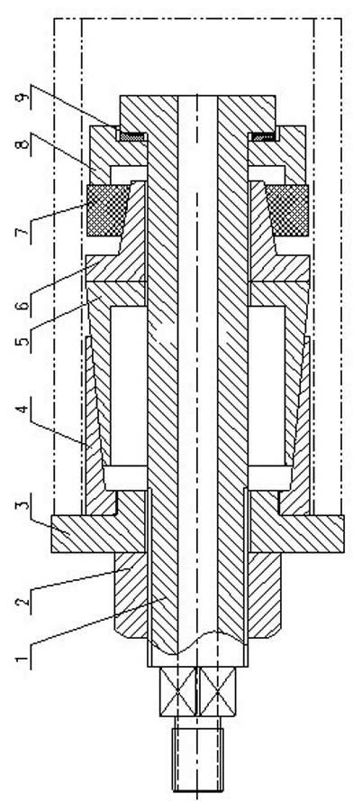 Self-tightening sealing pressure test tool for high-pressure steel tube