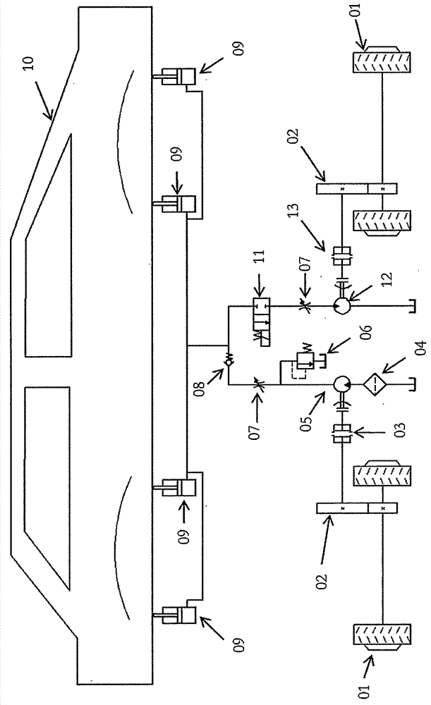 Hydraulic brake kinetic energy recovery system for vehicle