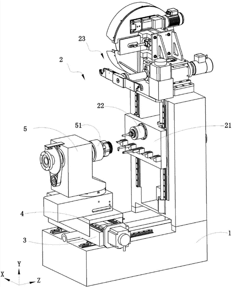 Turning, milling and drilling comprehensive numerical control equipment