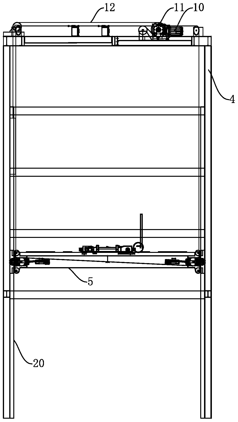 Stereo garage achieving traction drive