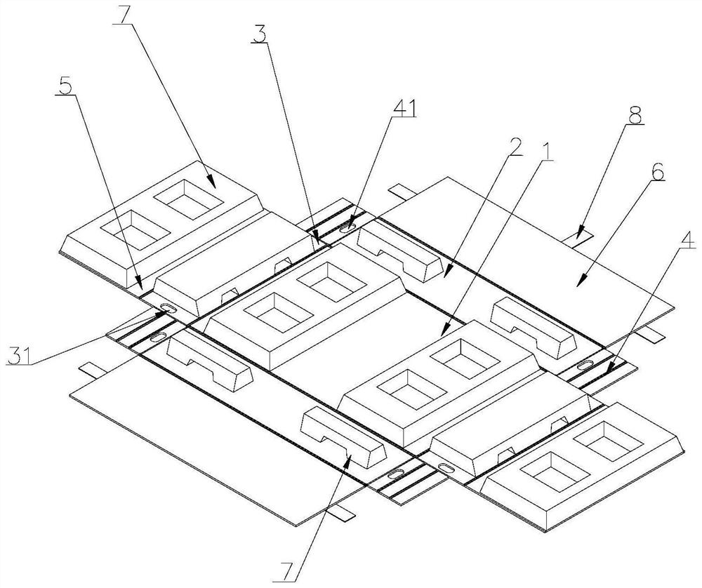 Server circulating packaging box with buffering protection function