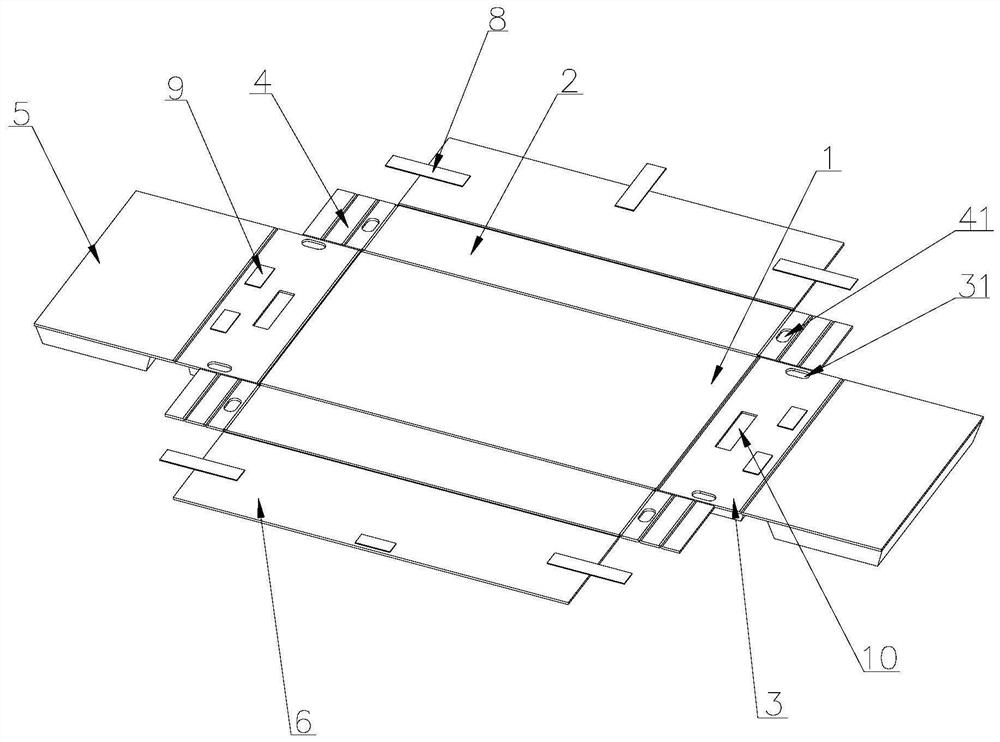 Server circulating packaging box with buffering protection function