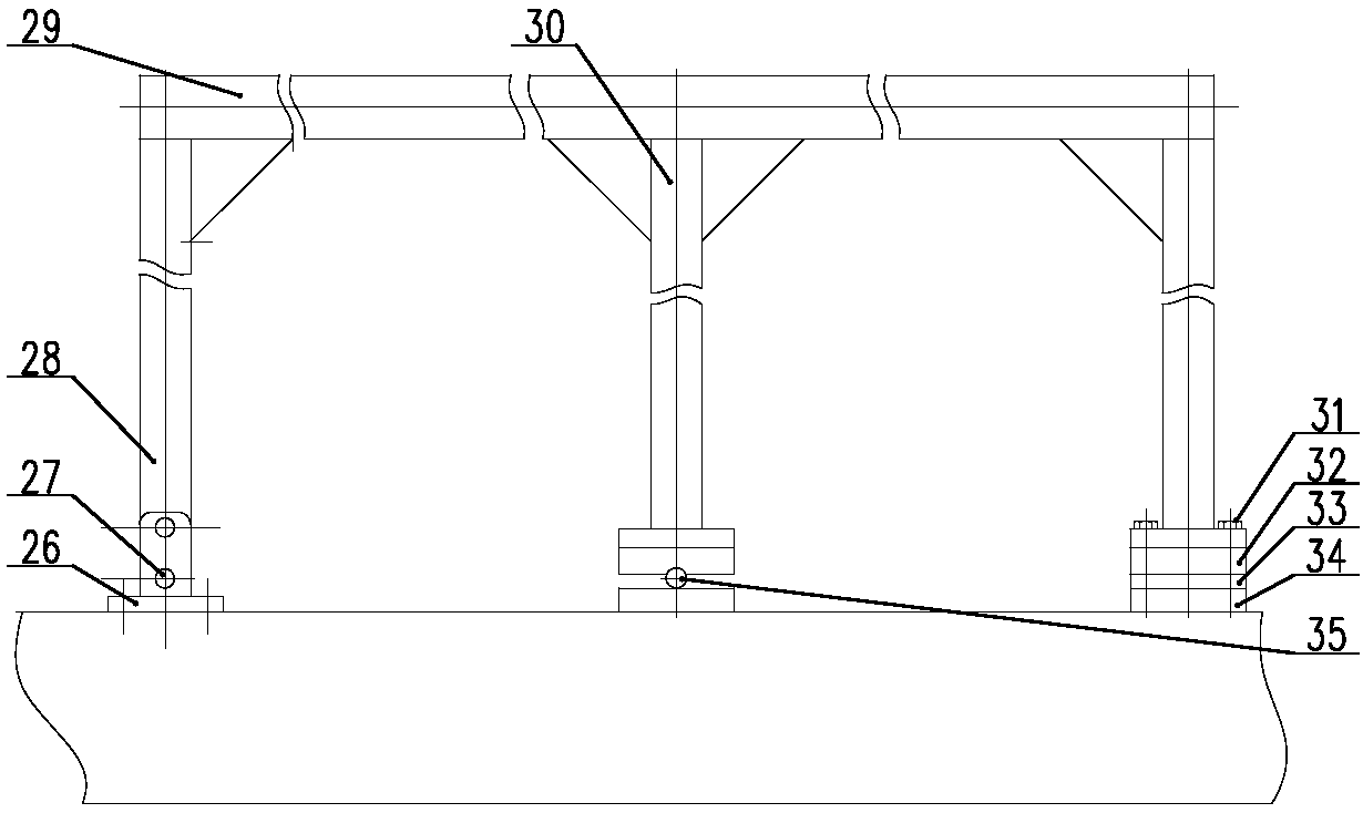 A planar rigid frame loading experimental device