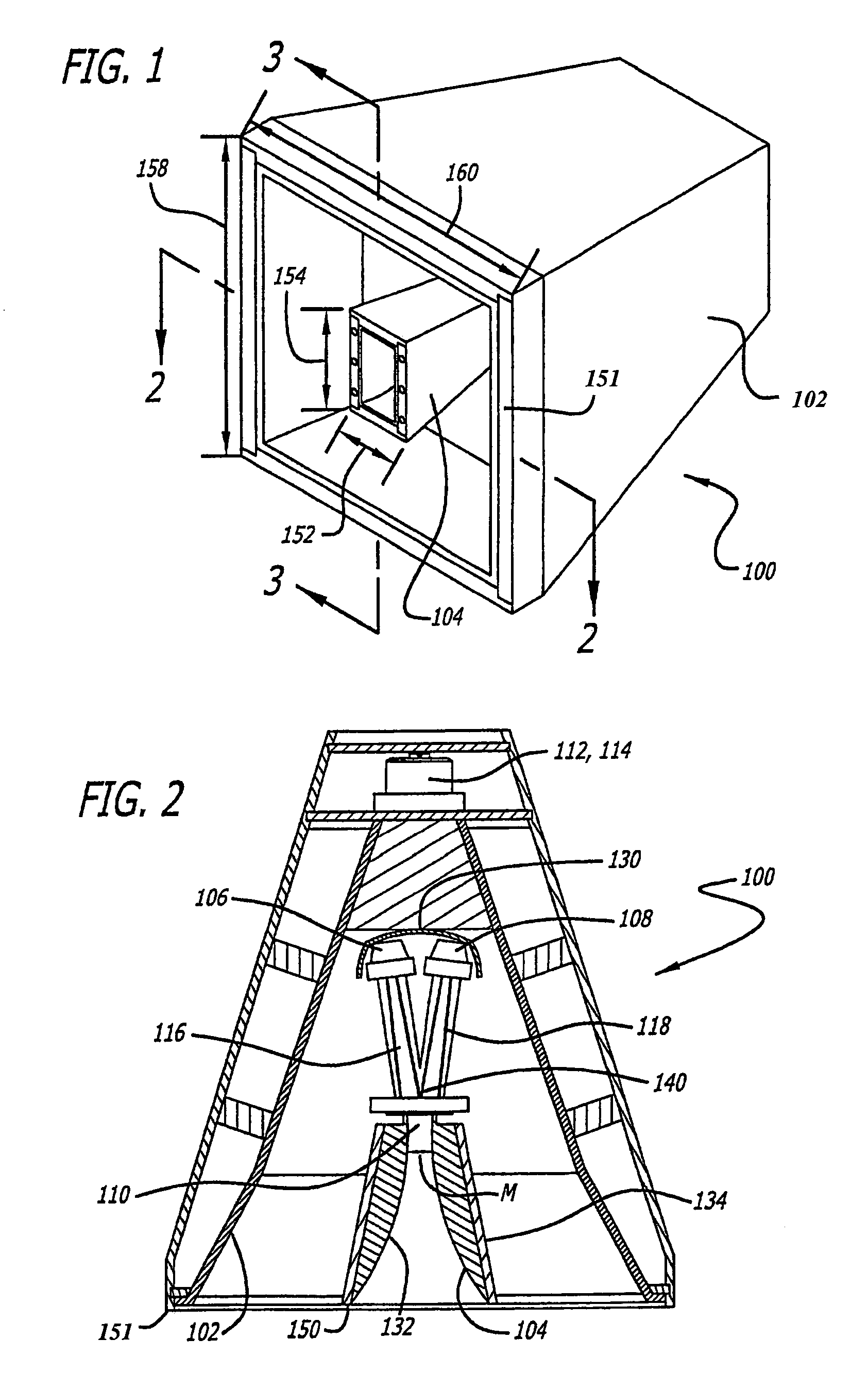 Sound system having a HF horn coaxially aligned in the mouth of a midrange horn