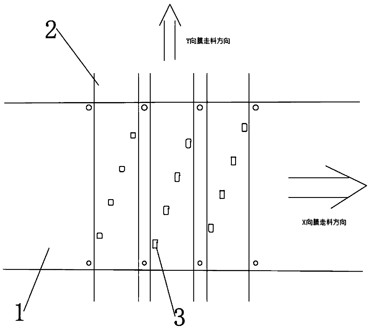 Multi-foam cross-shaped feeding asynchronous die cutting process