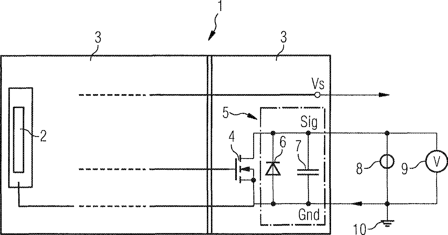 Active sensor element and method of determining the temperature of an active sensor element