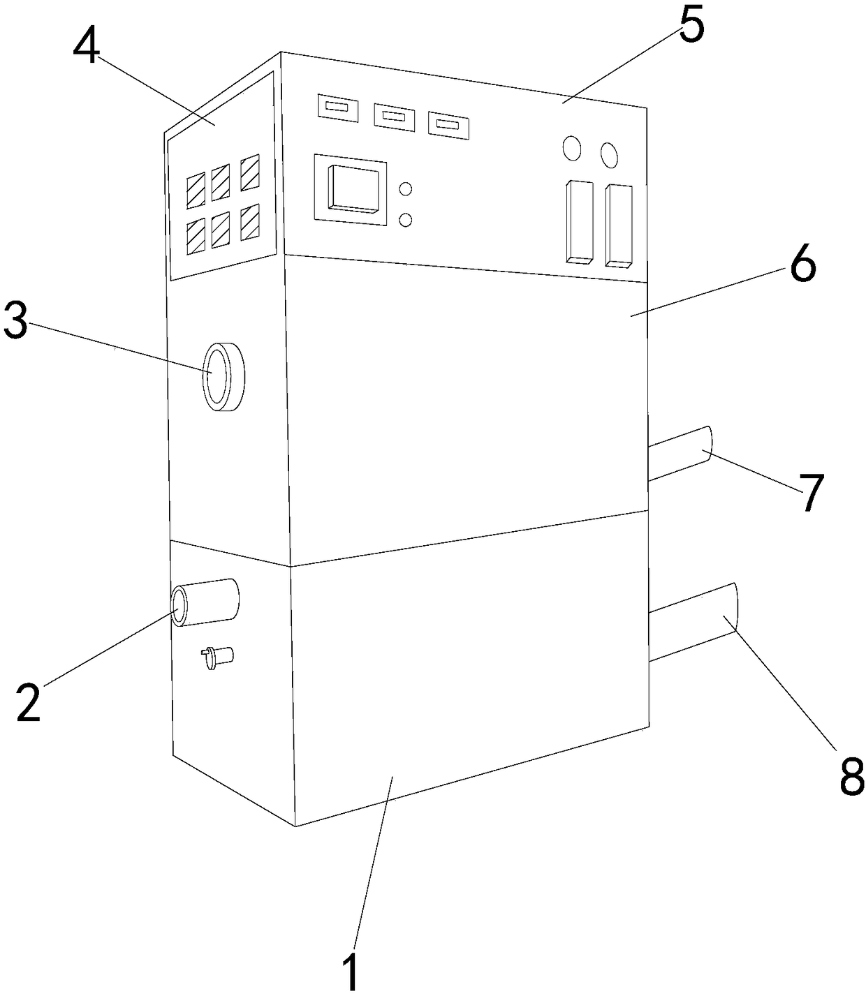 Treatment system for surface treatment of industrial wastewater