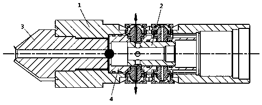 A two-way stirring medium-pressure jet variable-diameter stirring pile drill pipe head