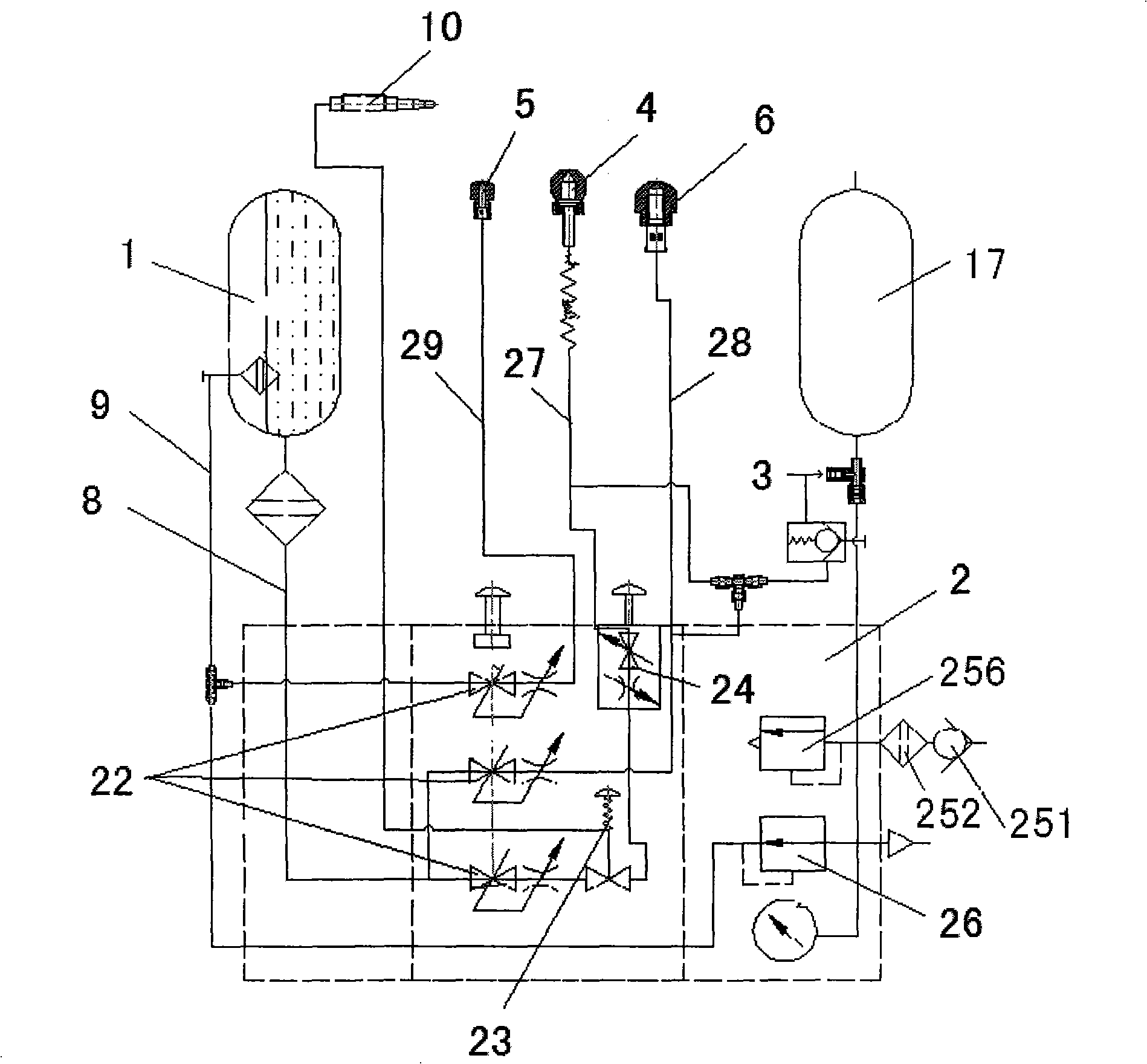 Mixed-oxygen preheating oil burning system