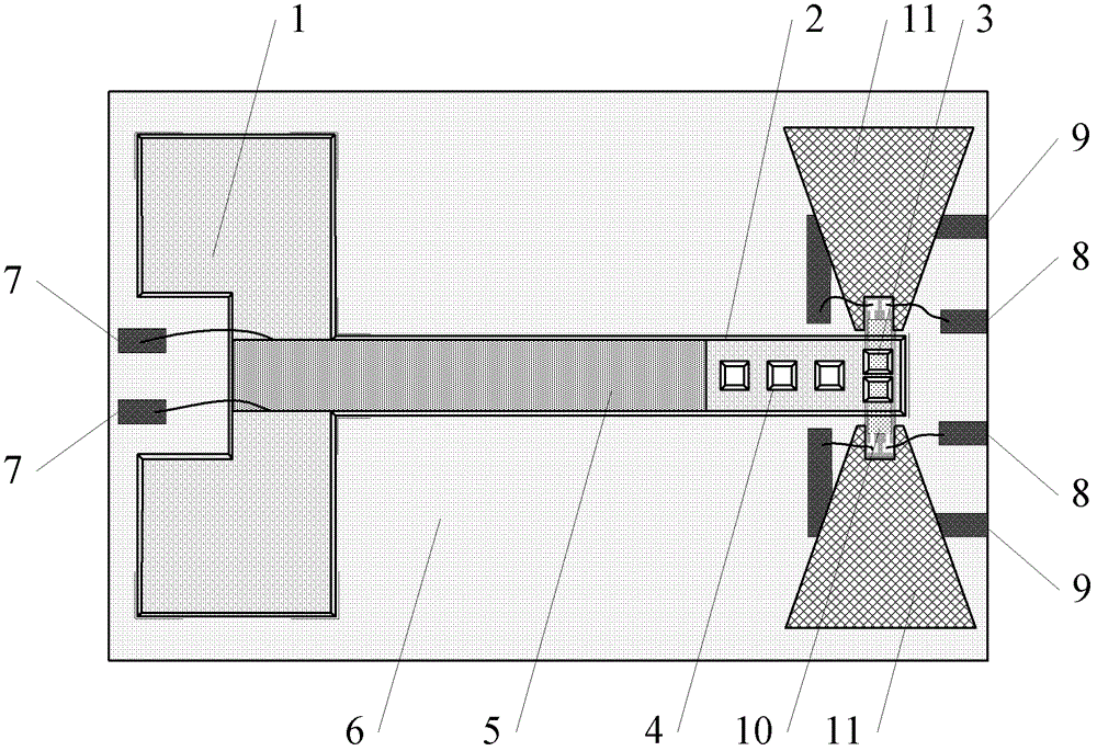 Measuring transducer driven by monoaxial piezoelectricity for low-intensity magnetic field