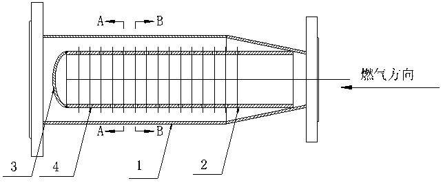 Gas pipeline silencer