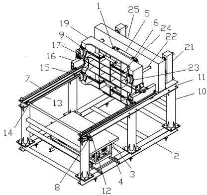 High-pressure automatic forming device for producing large-scaled washing basin