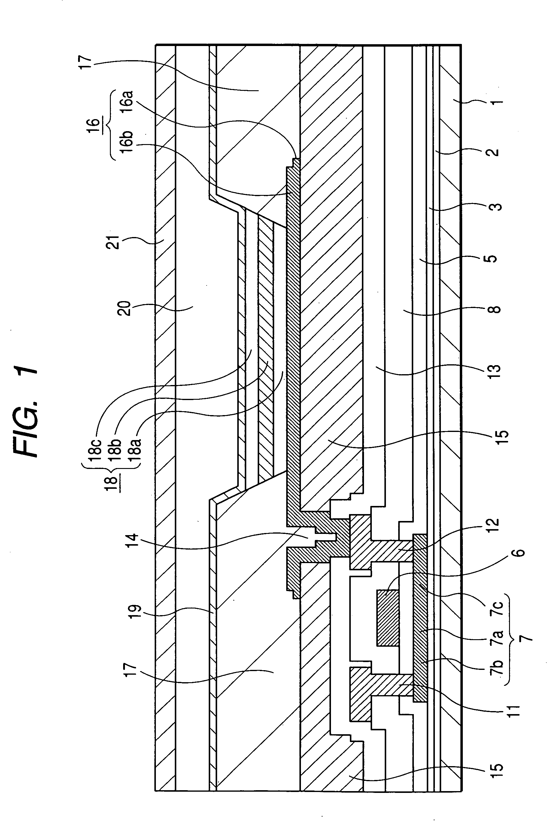 Organic electroluminescence type display apparatus