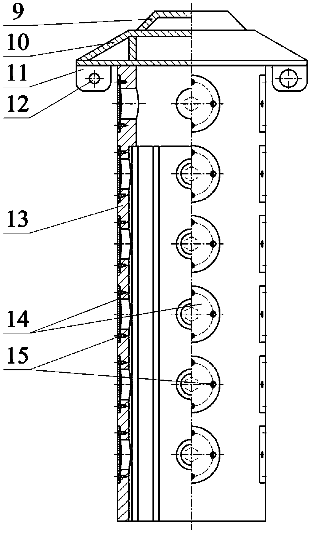 Offshore platform hydraulic self-lifting device