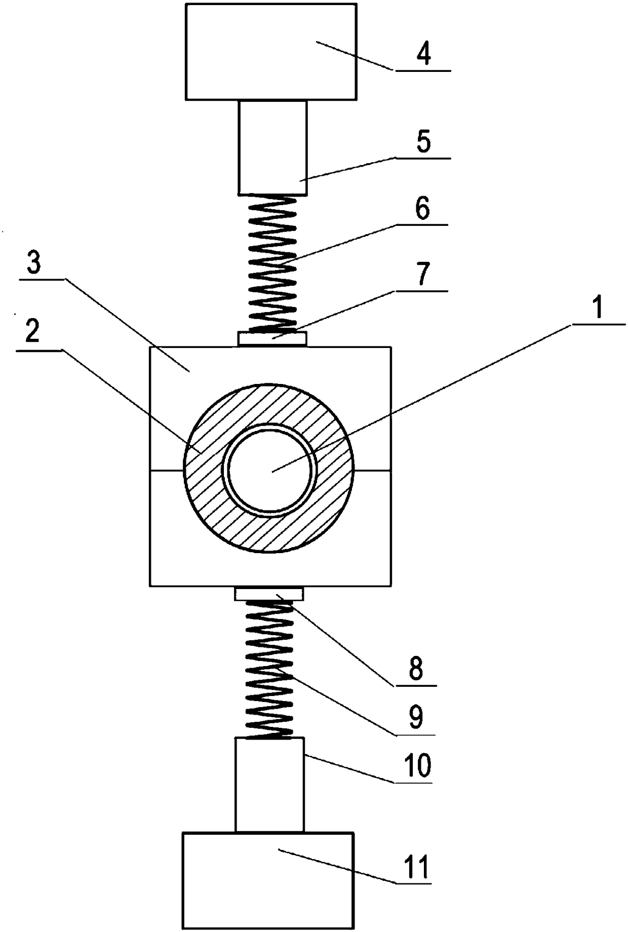 Gea-rack transmission-based alternating load loading device for bearing testing machine